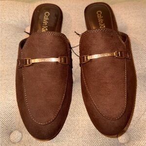 Calvin Klein Chocolate Brown Women’s Slip-On Loafers, sz 6